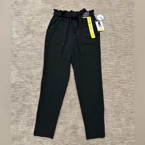 Women's Black Tie-Waist Joggers
